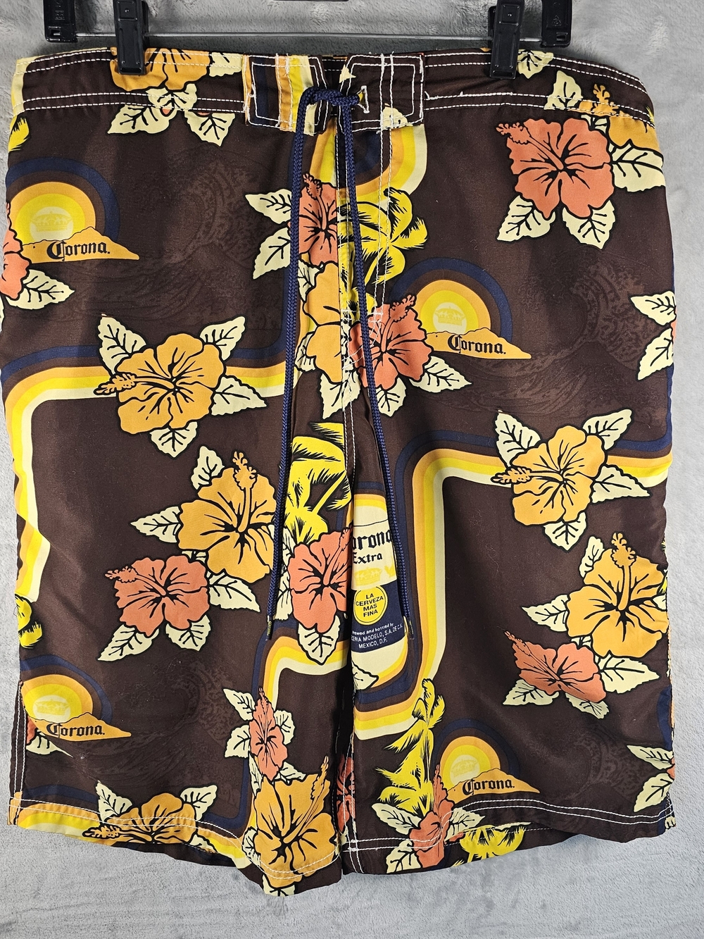 Corona Extra Sz. XL Men's Hawaiian Board Shorts Swimming Trunks Beach Beer